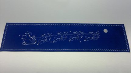 Runner Blu "BABBO NATALE E LE SUE RENNE"