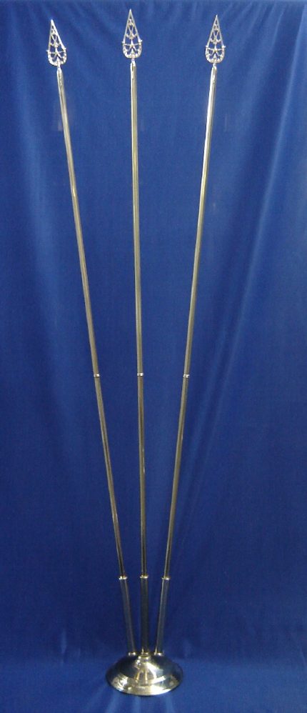 Set da sala in ottone per 3 bandiere