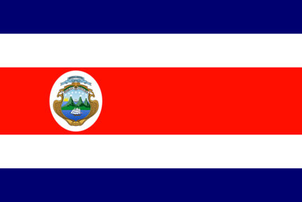 Bandiera Costa Rica con emblema