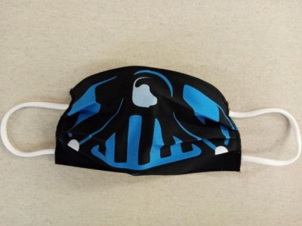 MASCHERINA DARK MASK IN COTONE DOPPIO STRATO E POLIESTERE - APRIBILE - NON MEDICA - NON DPI