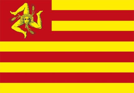 Bandiera EVIS Esercito Volontario Indipendentista Siciliano - variante rossa