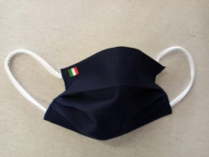 MASCHERINA 'LITTLE ITALY' IN COTONE DOPPIO STRATO E POLIESTERE - APRIBILE - NON MEDICA - NON DPI