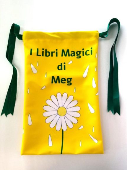 BOOK BAG PORTA LIBRI MARGHERITA PERSONALIZZATO