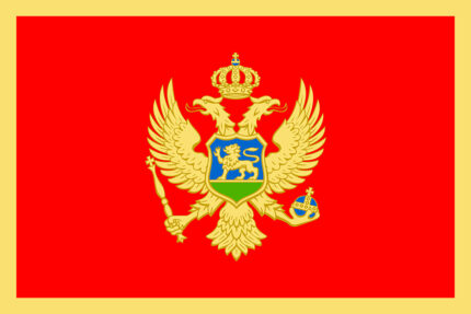 Bandiera Montenegro (nuova bandiera di Stato)