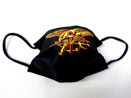 MASCHERINA 'NAVY SEALS' IN COTONE DOPPIO STRATO E POLIESTERE - APRIBILE - NON MEDICA - NON DPI