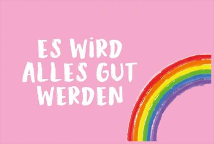 ES WIRD ALLES GUT WERDEN bandiera rosa - variante