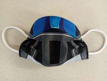 MASCHERINA ROBOT 1 IN COTONE DOPPIO STRATO E POLIESTERE - APRIBILE - NON MEDICA - NON DPI