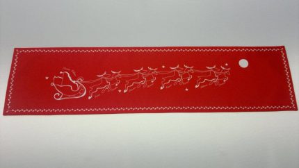 Runner Rosso "BABBO NATALE E LE SUE RENNE"