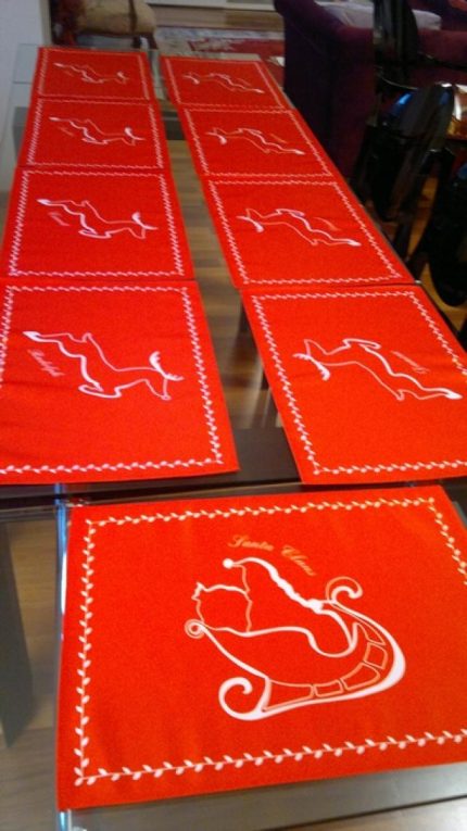 Set Tovagliette per Natale: SANTA CLAUS e Le Sue Renne!