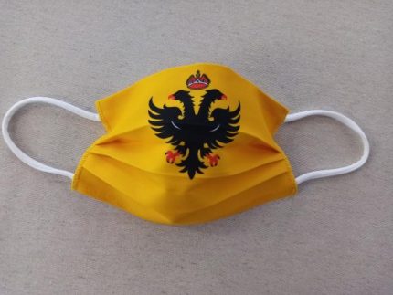 MASCHERINA BANDIERA DELLE LINGUE - GERMANIA - SMOM - IN COTONE DOPPIO STRATO E POLIESTERE - APRIBILE - NON MEDICA - NON DPI