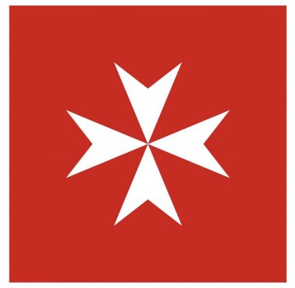 SMOM - Sovrano militare Ordine di malta - bandiera quadrata