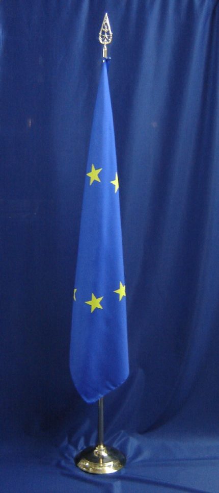 Set in ottone + Bandiera U.E. Unione Europea in poliestere nautico