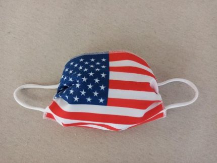 MASCHERINA USA IN COTONE DOPPIO STRATO E POLIESTERE - APRIBILE - NON MEDICA - NON DPI