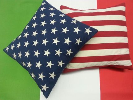 Set di due cuscini TWIN FLAGS U.S.A.