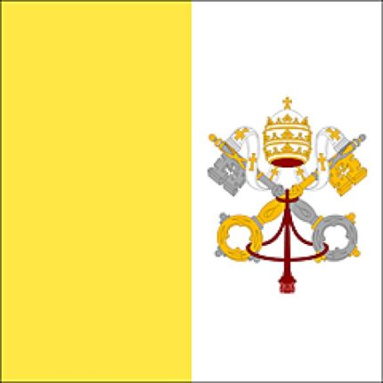 Bandiera dello Stato Città Del Vaticano con emblema ricamato