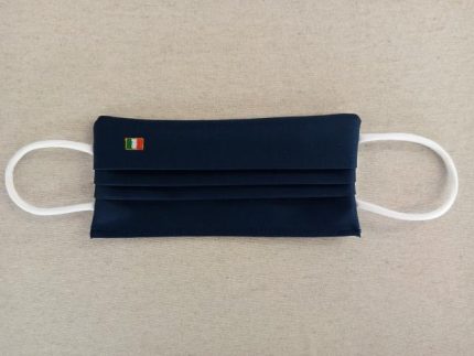 MASCHERINA CON TRICOLORE RICAMATO - IN COTONE E POLIESTERE - APRIBILE - NON MEDICA - NON DPI