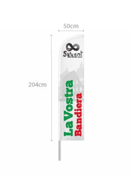 Bandiere a Vela Piccole - complete di asta e base