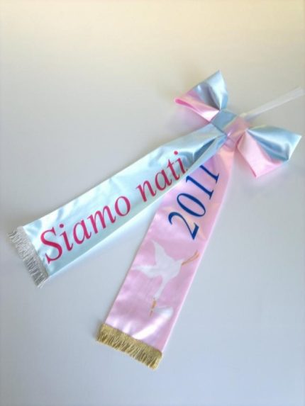 Fiocco per la nascita di gemelli