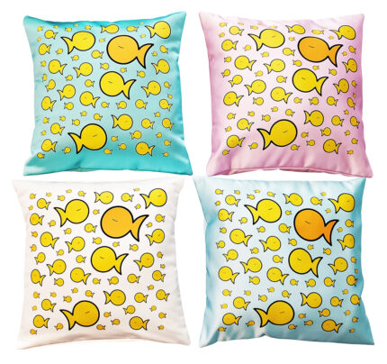 Set 4 CUSCINI 'FISH & FISHES' 50x50 cm.