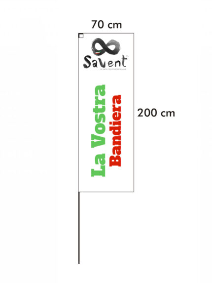 Bandiere Rettangolare Piccola Con Asta - Senza Base