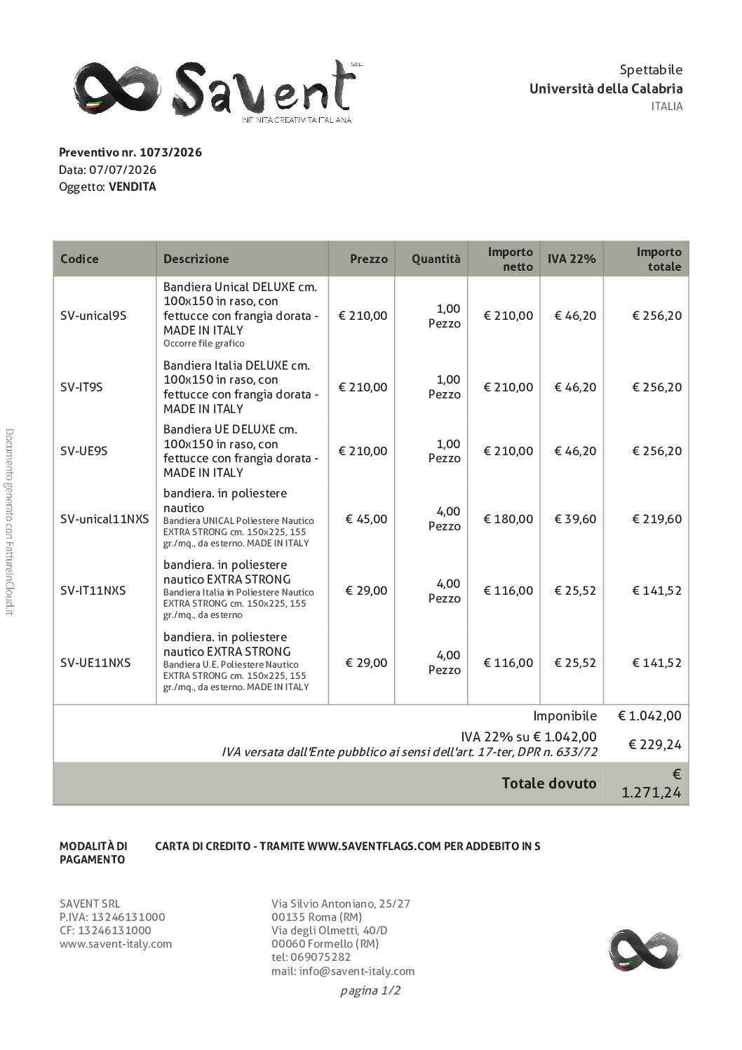 Ordine Università della Calabria