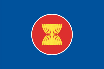 Bandiera A.S.E.A.N. Associazione delle Nazioni del Sud Est Asiatico - ASEAN -